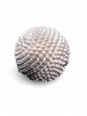 Muschelkugel, weiß, rund, gross