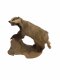 Tierpräparat, Dachs, auf Felsen L: 60cm H:53