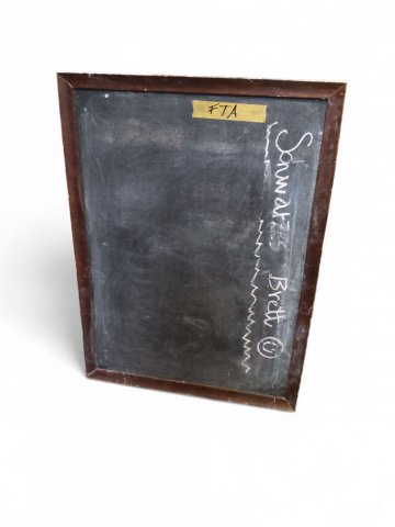 Tafel/Restauranttafel BOB, Profilrahmen dunkelbraun, 55x75cm