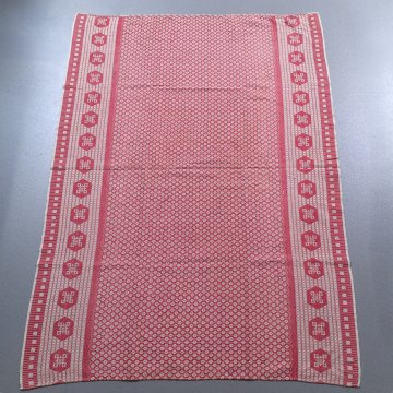 Tischdecke 160x110 rot weißes Wabenmuster