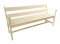 Gerichtsbank Holz, Lattensitz u. Lehne,170x50cm, h 85cm 2x naturfb., 5x weiß