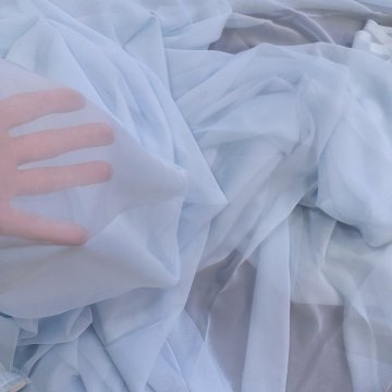 Voile 300x480 hellblau Tergal 