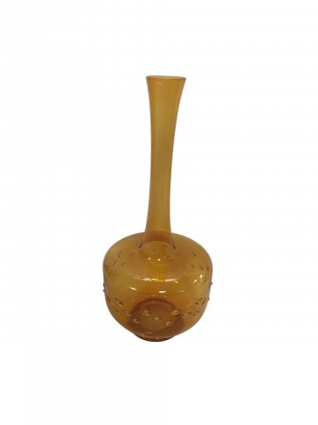 Glasvase ACHT, bernsteinfarbig, h 23 cm, D 10 cm, bauchig