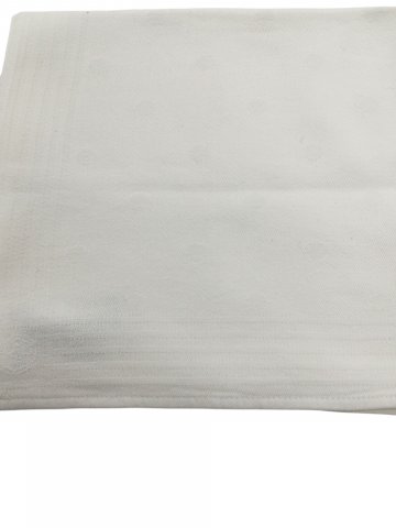 Serviette 35x35, weiß, eingewebte Punkte Ton in Ton