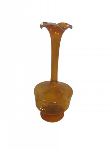 Glasvase NEUN, bernsteinfarbig, h 20 cm, D 9 cm, bauchig