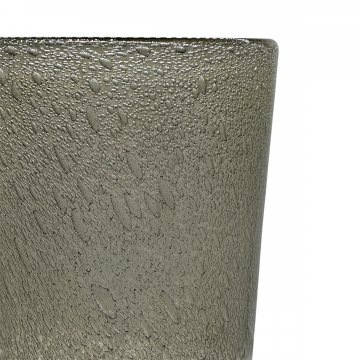 Vase Glas Zylinder Beige Bubble H35 D 15     Dutz