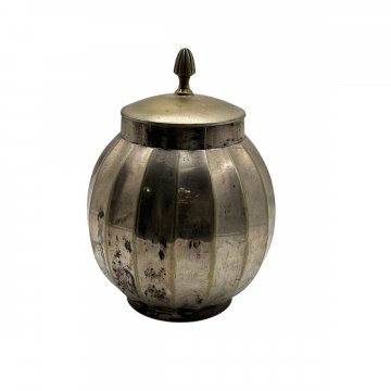Deckeldose, silber, 18cm