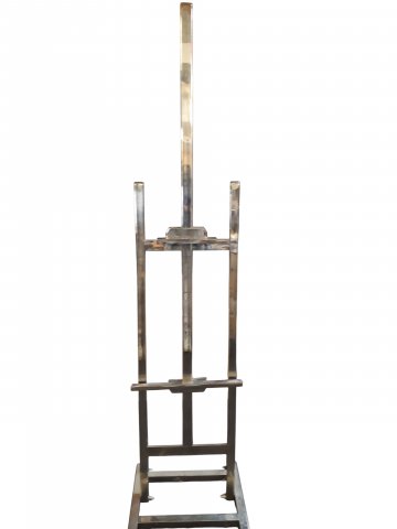 P- Staffelei, Chrom, H:178x43x36cm, 