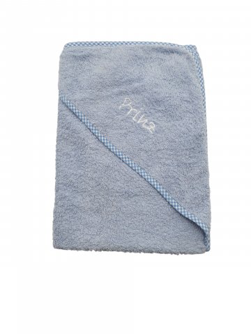 Handtuch "Prinz" hellblau, Frottee, Babybadetuch, Kinderbadetuch, Badetuch