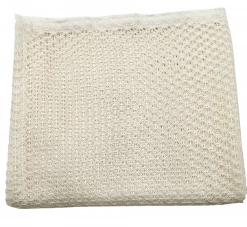Gardine, 200-240x145cm, offwhite, wabenartige, offene Gewebestruktur, transparent