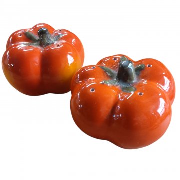 Salzstreuer / Pfefferstreuer, Keramik, Tomate