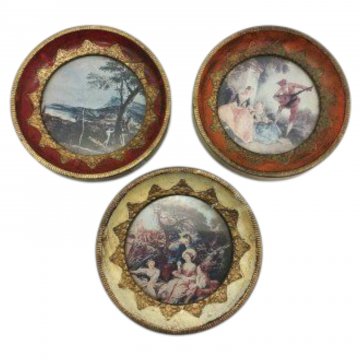 Bilderrahmen, rund, Goldrahmen, Divers