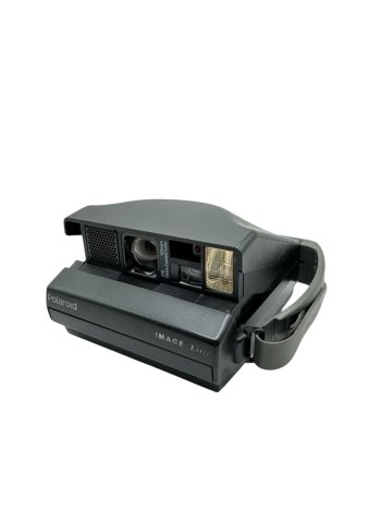 Kamera Polaroid 350 schwarz, mit Trageriemen