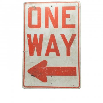 Schild, ONE WAY
