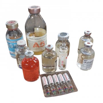 Flasche, mit Stöpsel, Medizinisch / Labor, diverse