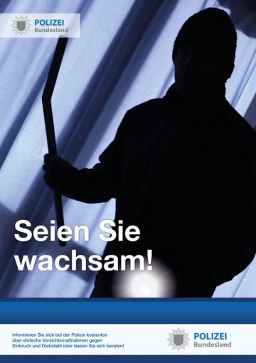Poster Plakat, POLIZEI 6, DIN A1, 59,4 x 84,1cm,  (WSA606)  RECHTEFREI