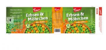 Erbsen,Möhrchen Dose 400 g, H 7,5 cm (WSA328) RECHTEFREI