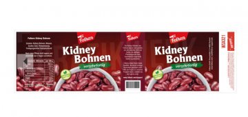 Kidney Bohnen Dose 400 g, H 7,5 cm (WSA321) RECHTEFREI