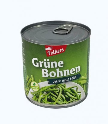 Grüne Bohnen Dose 400 g, H 7,5 cm (WSA322) RECHTEFREI