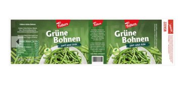 Grüne Bohnen Dose 400 g, H 7,5 cm (WSA322) RECHTEFREI