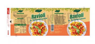 Ravioli in Tomatensoße, 800 g, H 11 cm (WSA316) RECHTEFREI