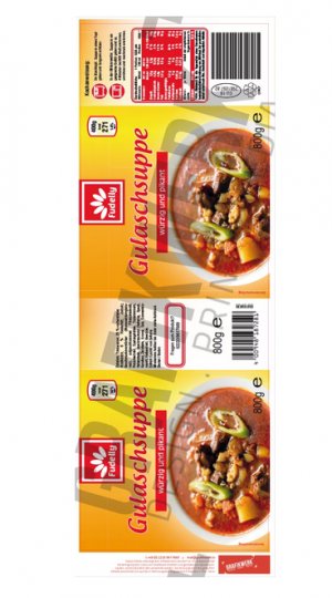 Gulaschsuppe FUDELLY, 800 g, H 11 cm (WSA131) RECHTEFREI