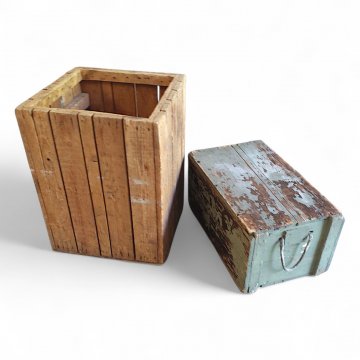 Holzkiste, versch. Ausführungen, natur 69x51x51cm, grün 33x69x40cm
