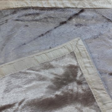 Bettdecke 240x240 Teddyplüsch, mode, breiter Satinrand, hinterfüttert, Tagesdecke, Decke