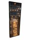 Serveratrappe SERV, Rahmen rechteckig Holz schwarz, Plexiglasscheibe, leuchtende Serverlämpchen, 55,5x12,5cm, h 167cm, Server, IT, Computer, Technik, Fake