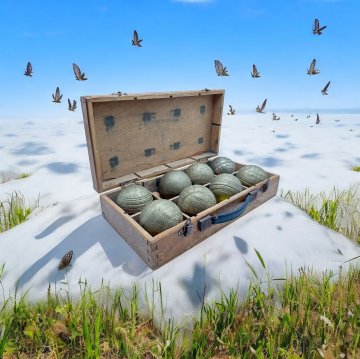 Bocciakugel- Set mit 8 Kugeln