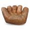 Sessel JOE, Baseballhandschuh, Leder braun, auf Rollen, Ca. B185xT110xH85, Ca. 50 Kg