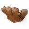 Sessel JOE, Baseballhandschuh, Leder braun, auf Rollen, Ca. B185xT110xH85, Ca. 50 Kg