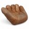 Sessel JOE, Baseballhandschuh, Leder braun, auf Rollen, Ca. B185xT110xH85, Ca. 50 Kg