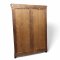 Kleiderschrank, JHW, Nußbaum Wurzelfurnier, 2 Türen, Füllungen, Kugelfüße, 150x55x210 cm