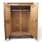 Kleiderschrank, JHW, Nußbaum Wurzelfurnier, 2 Türen, Füllungen, Kugelfüße, 150x55x210 cm