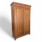 Kleiderschrank, JHW, Nußbaum, 2 Türen, Kugelfüße, 120x50x193 cm