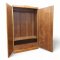 Kleiderschrank, Erle, 2-türig, Mittig geschnitztes Rosenbouquet,Messinggriff reich verziert, Schub innen, H203xB120xT55
