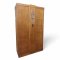 Kleiderschrank, Erle, 2-türig, Mittig geschnitztes Rosenbouquet,Messinggriff reich verziert, Schub innen, H203xB120xT55
