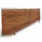 Sideboard FORTALEZA, Palisander, 3 Türen, Fronten mit geprägtem Rautenmuster,  Beine verchromt, B168xT58xH60