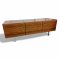 Sideboard FORTALEZA, Palisander, 3 Türen, Fronten mit geprägtem Rautenmuster,  Beine verchromt, B168xT58xH60