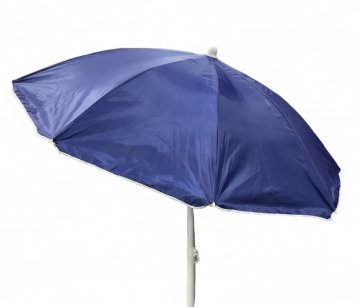 Sonnenschirm blau mit weißem Rand, innen silber, ø170cm, OHNE Fuß (passender Schirmfuß 30/80)