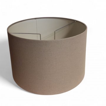 Schirm Chintz taupe, leicht konisch, Aufhängung unten, E27