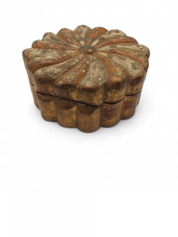 Holzkiste/Deckeldose M Holz/Metall/Keramik, divers