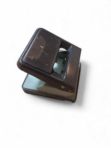 Locher LEITZ, Eisen, dunkelbraun, ca. 9,8x8,5x9,5cm, 80er Jahre