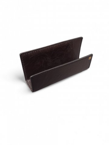 Briefhalter Hetzel, Leder braun, eckig, 18x8,5x5cm