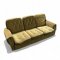 Sofa SIJ grün/gelb Velours Vollpolster, lose Kissen, kapituniert 3-sitzig, 175x75x70cm, 02/174, 03/71
