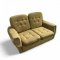 Sofa SIJ grün gelb Velours, Vollpolster, lose Kissen kapituniert 2-sitzig, 125x75x70cm, 03/70