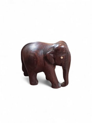 Elefant Ebenholz, geschnitzt,dunbkelbraun H ca.7 cm, L 9 cm