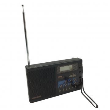 P- Radio, Mini Radio, silber7 schwarz, 11x8x7cm, mit Henkel