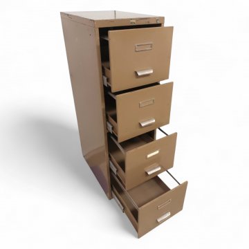 Hängeregistraturschrank Blech braun, 4 Schübe 45x65x136cm